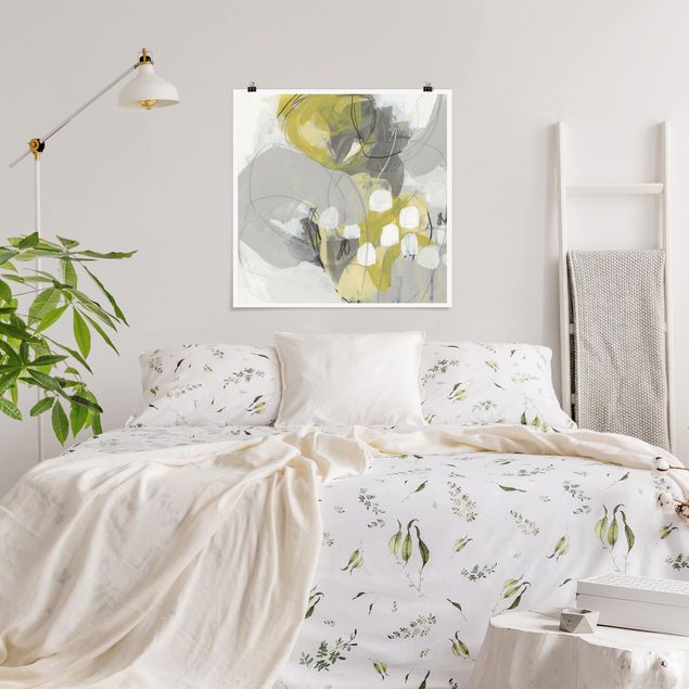 Wanddeko Schlafzimmer Zitronen im Nebel IV
