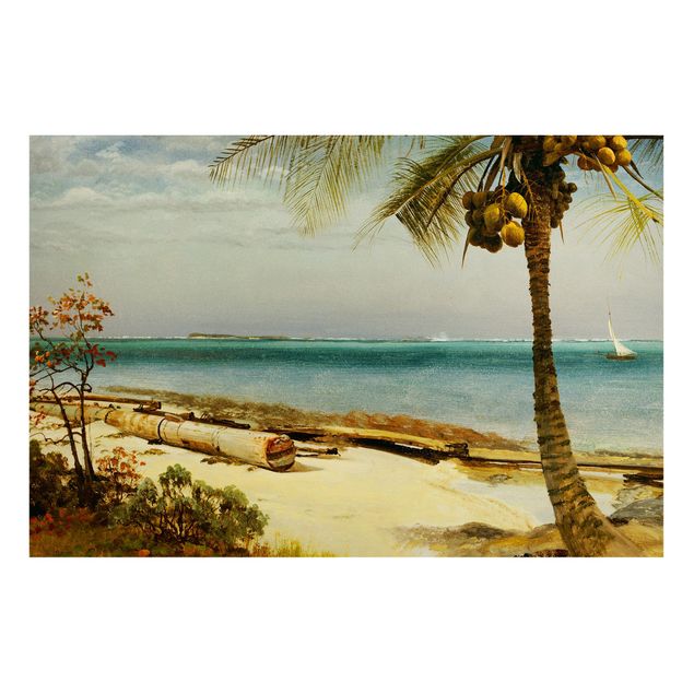 Wanddeko blau Albert Bierstadt - Küste in den Tropen