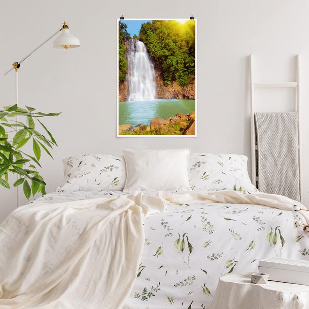 Wanddeko Esszimmer Wasserfall Romantik