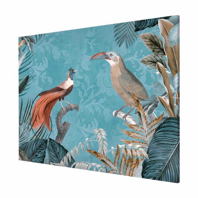 Wanddeko Büro Vintage Collage - Paradiesvögel