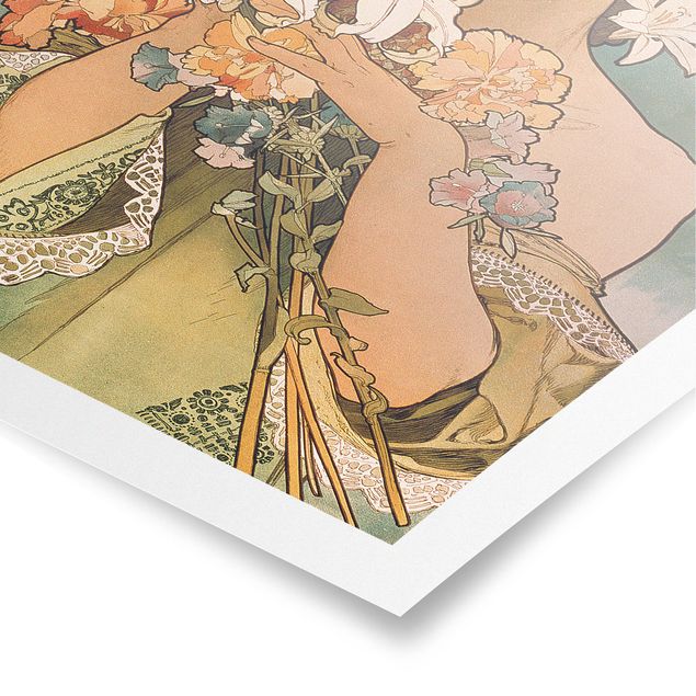 Wanddeko Büro Alfons Mucha - Blume