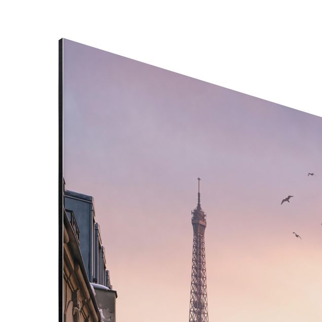 Wandbilder Paris Eiffelturm bei Sonnenuntergang
