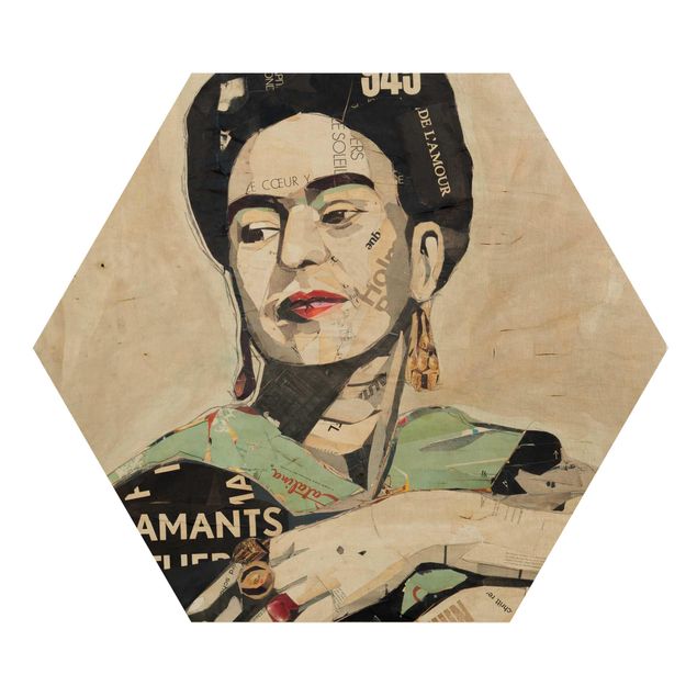 Wanddeko Büro Frida Kahlo - Collage No.4