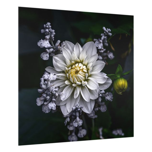 Wohndeko Blume Weiße Dahlie