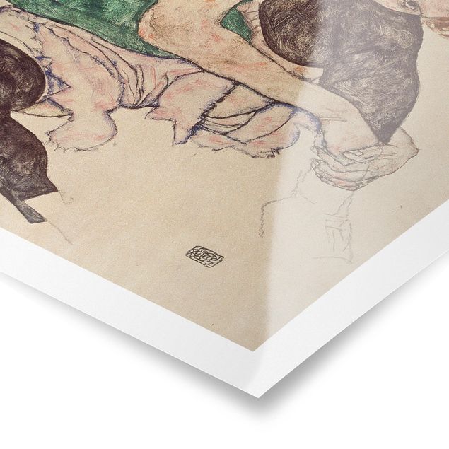 Wanddeko Esszimmer Egon Schiele - Sitzende Frau mit hochgezogenem Knie