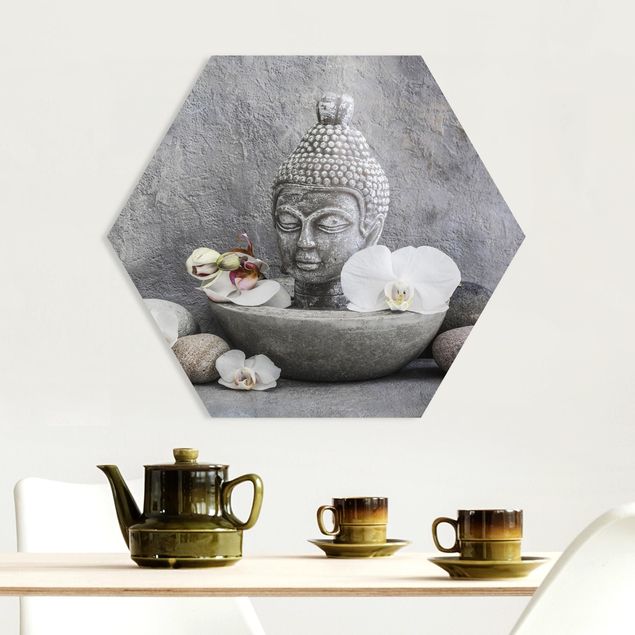 Wandbilder Orchideen Zen Buddha, Orchideen und Steine