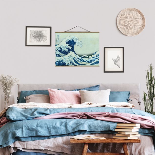 Wanddeko Wohnzimmer Katsushika Hokusai - Die grosse Welle von Kanagawa