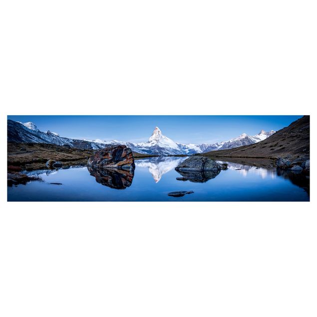 Wohndeko Fotografie Stellisee vor dem Matterhorn