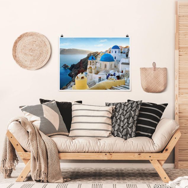 Wanddeko Schlafzimmer Santorini
