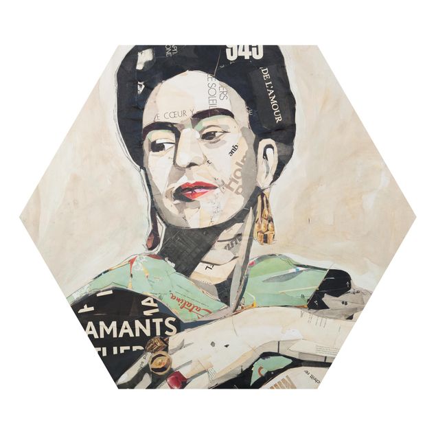 Wanddeko Büro Frida Kahlo - Collage No.4