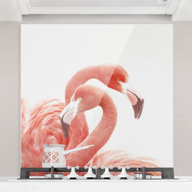Küche Dekoration Zwei Flamingos
