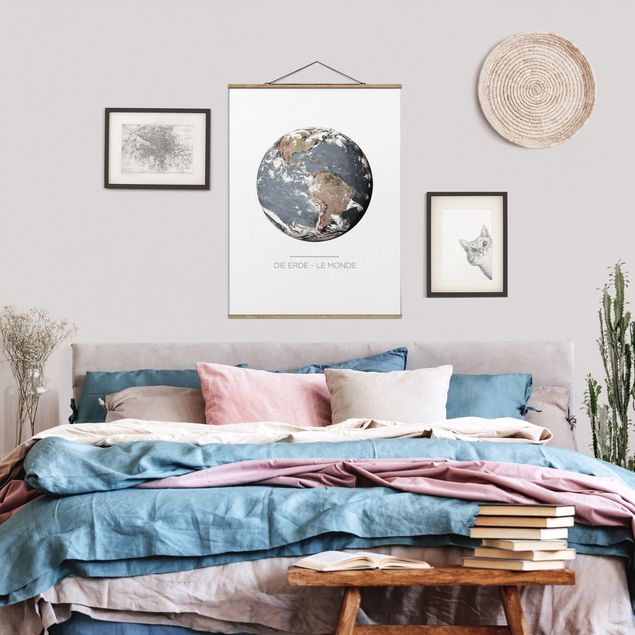Wanddeko Wohnzimmer Le Monde - Die Erde