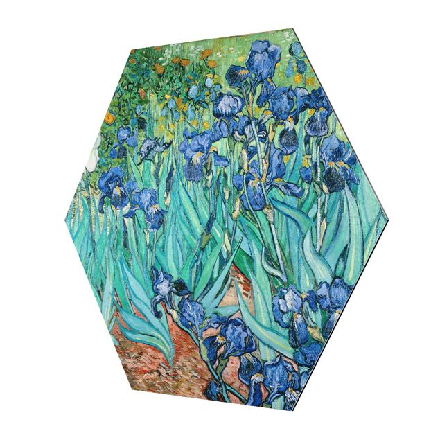 Hexagon Bild Alu-Dibond - Vincent van Gogh - Iris