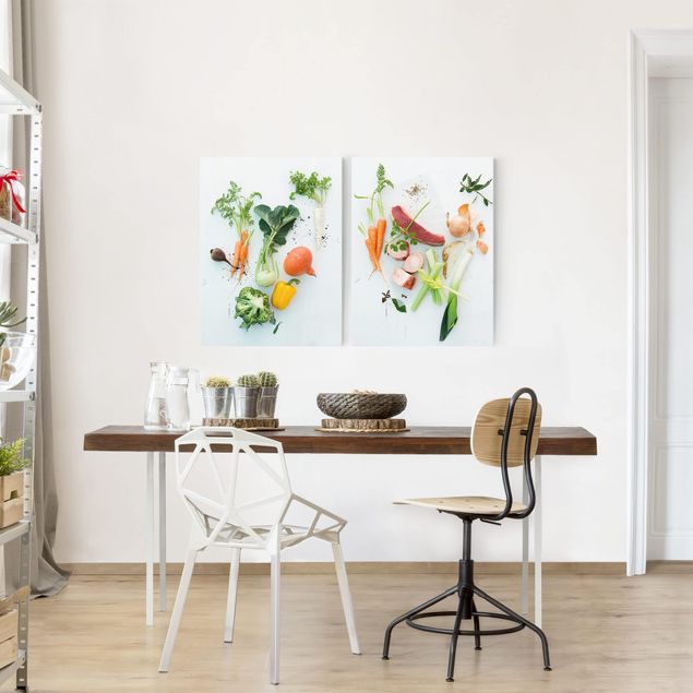 Wanddeko Esszimmer Gemüse und Rinder-Bouillon