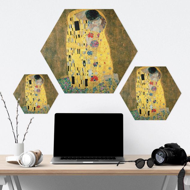 Wanddeko über Sofa Gustav Klimt - Der Kuß