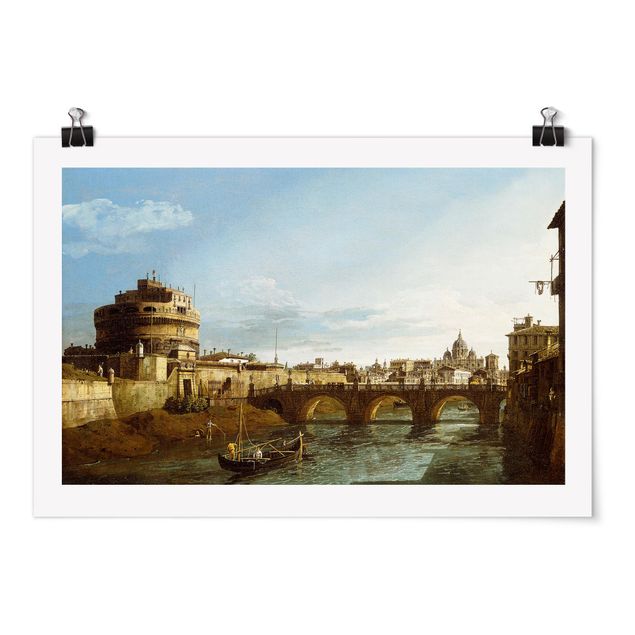 Wanddeko Flur Bernardo Bellotto - Ansicht Roms in Richtung Westen