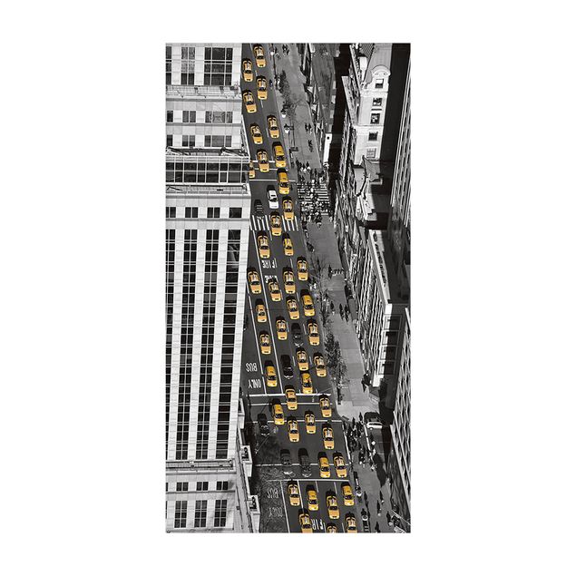 Wanddeko Treppenhaus Taxiverkehr in Manhattan