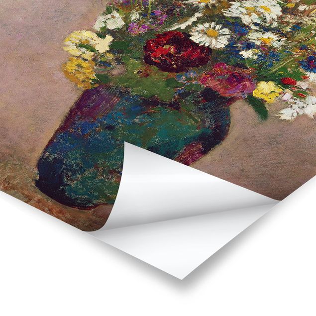 Kunststile Odilon Redon - Blumenvase mit Mohn