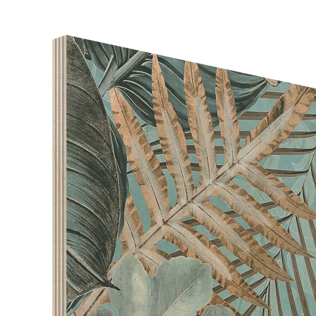 Deko Pflanzen Vintage Collage - Paradiesvögel