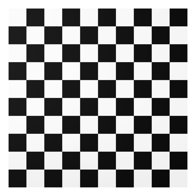 Wohndeko Illustration Geometrisches Muster Schachbrett Schwarz Weiß