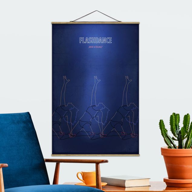 Wanddeko blau Filmposter Flashdance