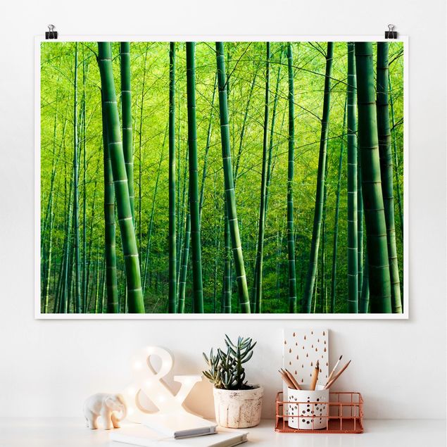 Wohndeko 3D Bambuswald