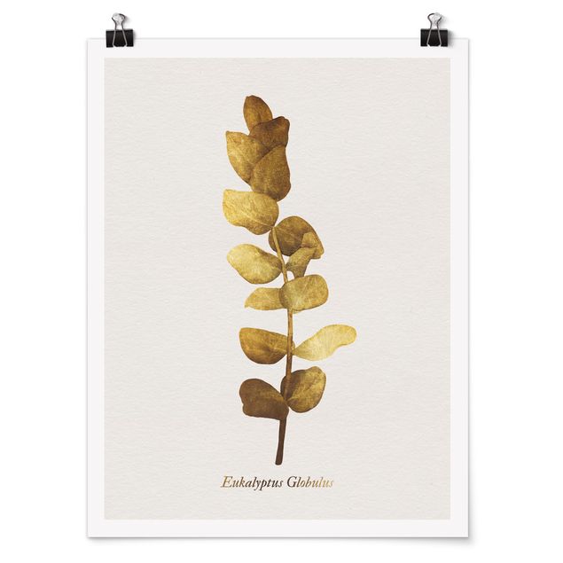 Wanddeko Esszimmer Gold - Eukalyptus
