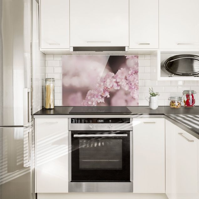 Küche Dekoration Kirschblüte im Violetten Licht