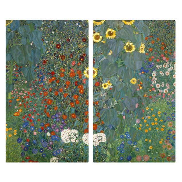 Wohndeko Kunst Gustav Klimt - Garten Sonnenblumen