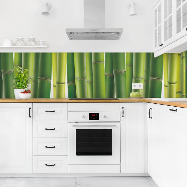 Wanddeko grün Bambuspflanzen II