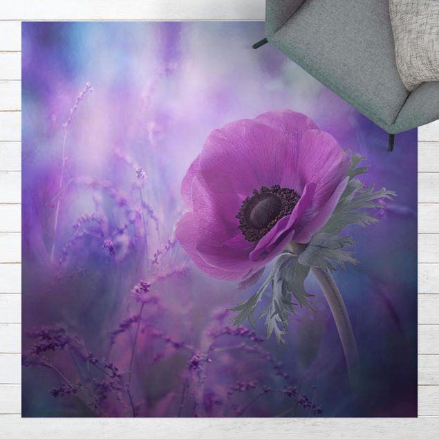 Deko Blume Anemonenblüte in Violett