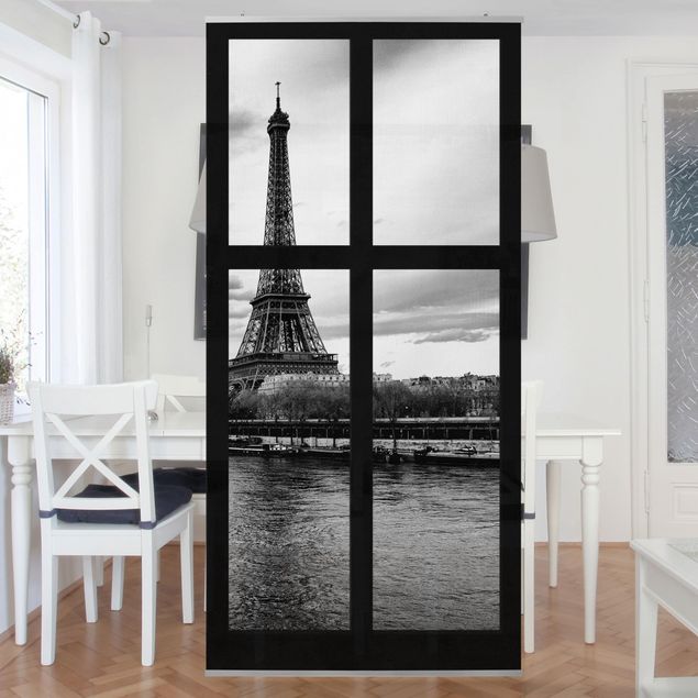 Wanddeko Schlafzimmer Fenster Eiffelturm Seine Paris