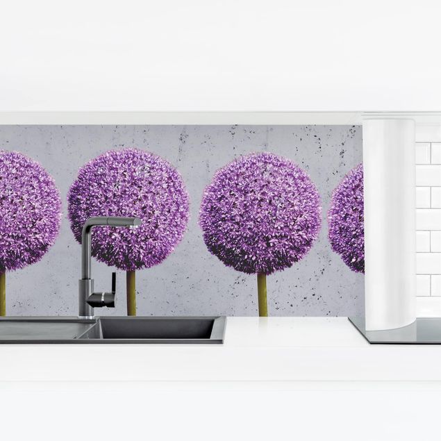 Küchenrückwand Folie Blumen Allium Kugel-Blüten I
