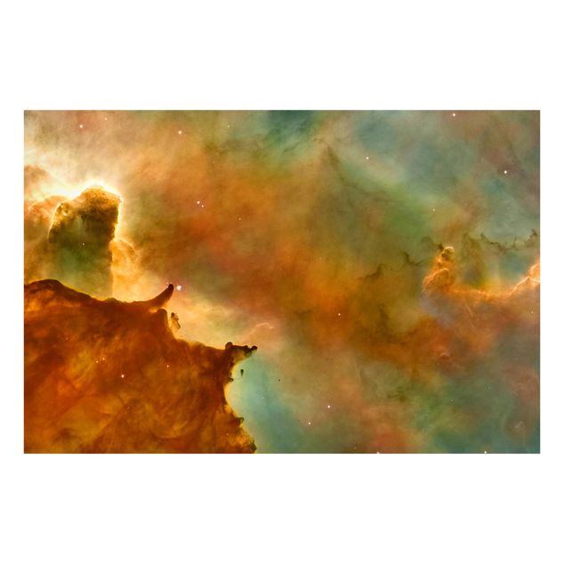 Wanddeko Flur NASA Fotografie Orangener Weltraumnebel