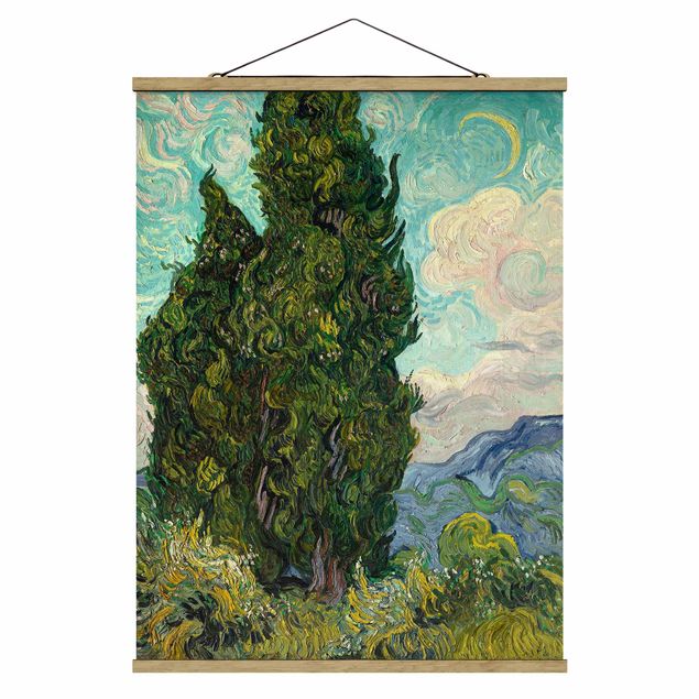 Pointillismus Bilder Vincent van Gogh - Zypressen