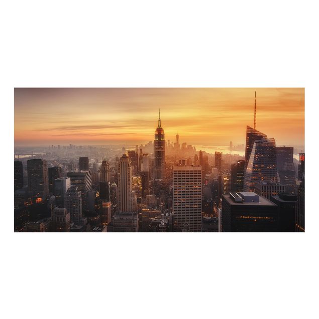 Deko Erde Manhattan Skyline Abendstimmung