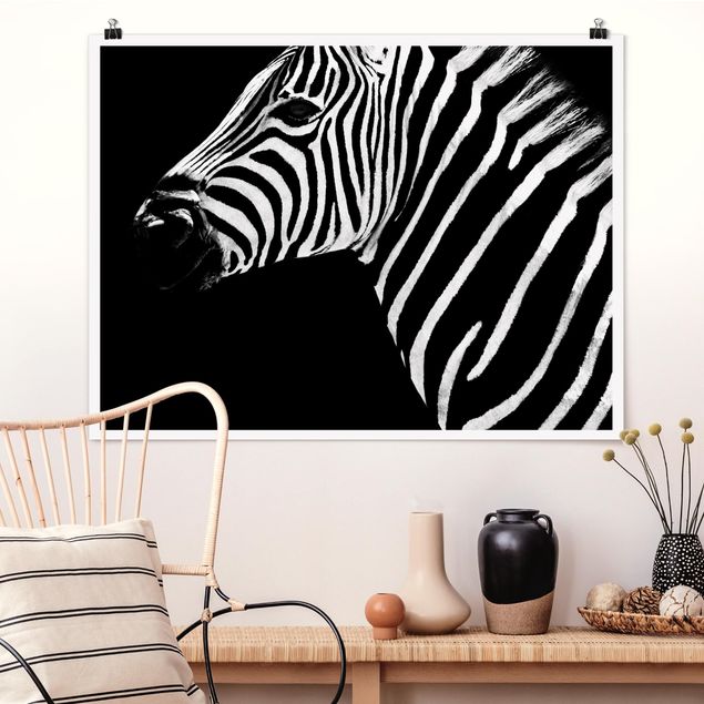 Wanddeko Schlafzimmer Zebra Safari Art