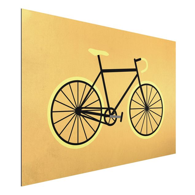 Wanddeko Schlafzimmer Fahrrad in Gelb