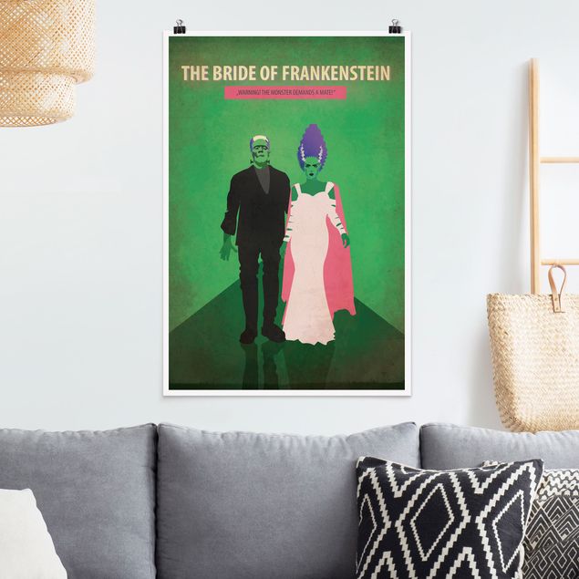Wanddeko Schlafzimmer Filmposter The Bride of Frankenstein