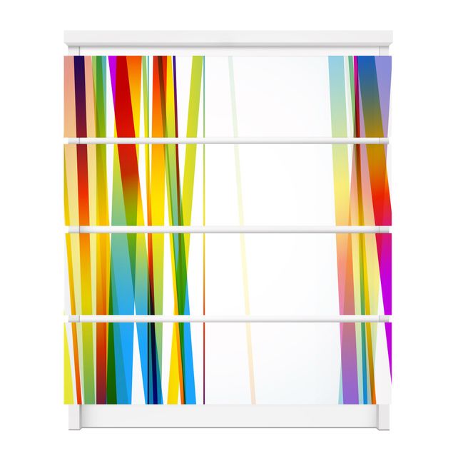 Wanddeko Jungenzimmer Rainbow Stripes