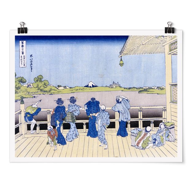 Wanddeko Esszimmer Katsushika Hokusai - Die Sazai Halle