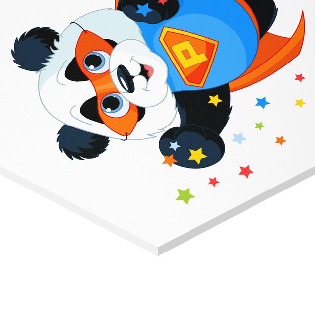 Wanddeko weiß Super Panda
