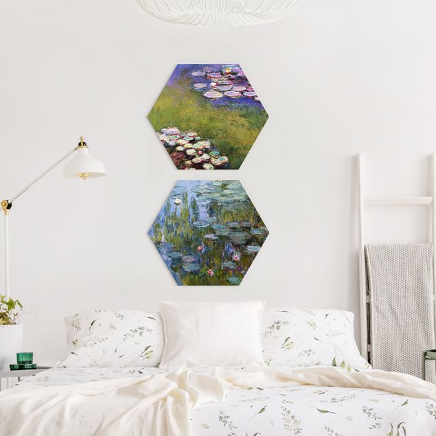 Wanddeko Schlafzimmer Claude Monet - Seerosen Set