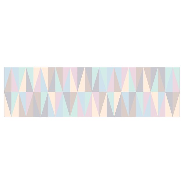 Küchenrückwand - Dreiecke in Pastellfarben
