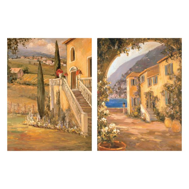 Wanddeko Esszimmer Italienische Landschaft Set I