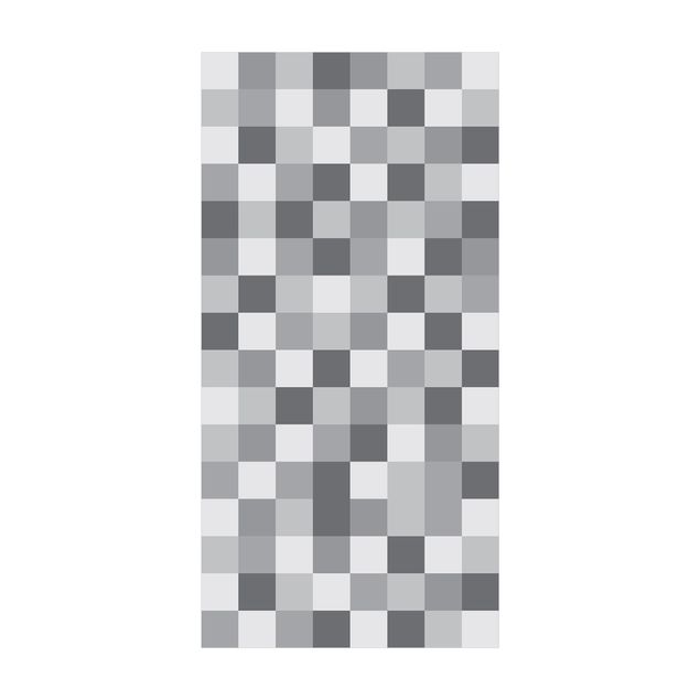 Wanddeko Treppenhaus Geometrisches Muster Mosaik Grau