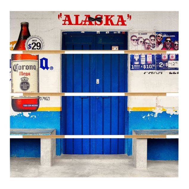 Wanddeko Flur ALASKA Blue Bar