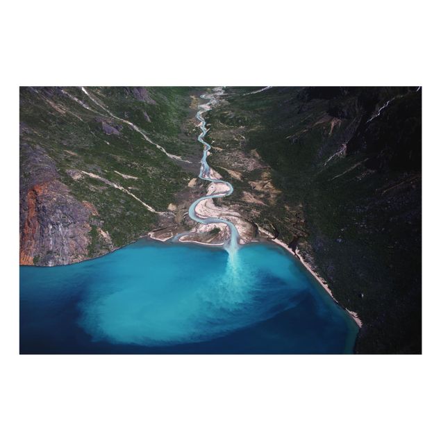 Deko Landschaftspanorama Fluss in Grönland