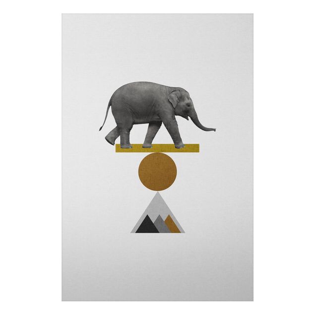 Wanddeko Schlafzimmer Balancekunst Elefant