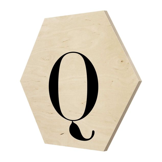 Wanddeko draußen Buchstabe Serif Weiß Q